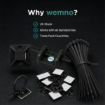 WEMNO Screw-mounted cable tie anchor bases – Black - Image 7
