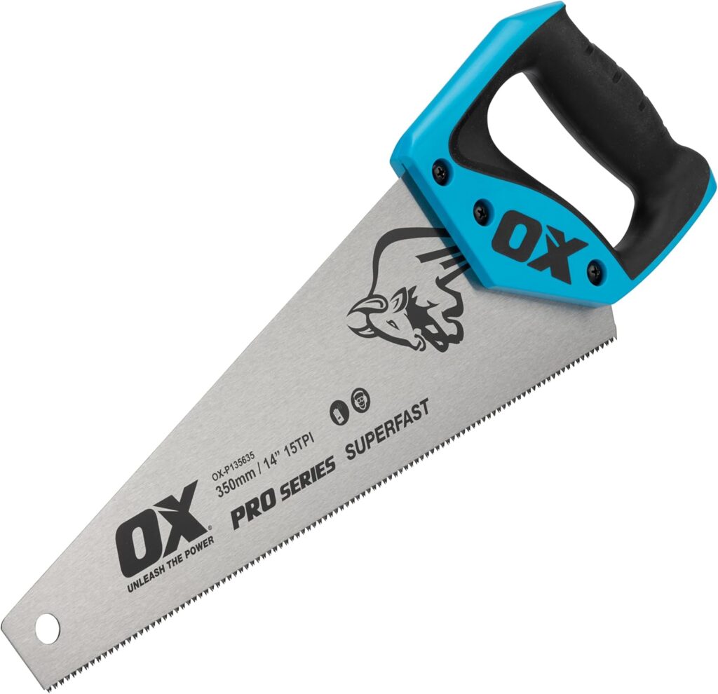 Fine-tooth toolbox hand saw – Blue