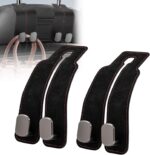 Debbery Car headrest bag hooks – Black – 2-pack