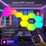 Modular RGB hexagonal light panels – Hexagon Lights – Standard 8 pieces – Multiple Colours - Image 3