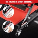 BRIEFNESS Folding mechanics creeper and seat – Red - Image 5