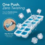 KEPLIN silicone ice-cube trays with lids, 2 pack, blue and white – Blue/White - Image 8