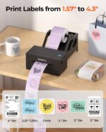 MUNBYN Four-inch thermal shipping-label printer – Bluetooth Label Printer – Black - Image 5