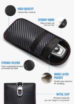lanpard Faraday Car Key Pouches, 2-pack – M – Black - Image 6