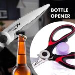 MAGNIFICENT 7 STAR Magnificent kitchen scissors with safety cover and soft grip – Red - Image 3