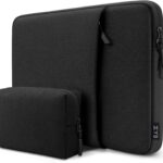 ZYB Waterproof Shockproof Laptop Sleeve 15.6 Inch Protective Case with Accessory Bag,Laptop Case 15.6 Inch for 15'' – Black