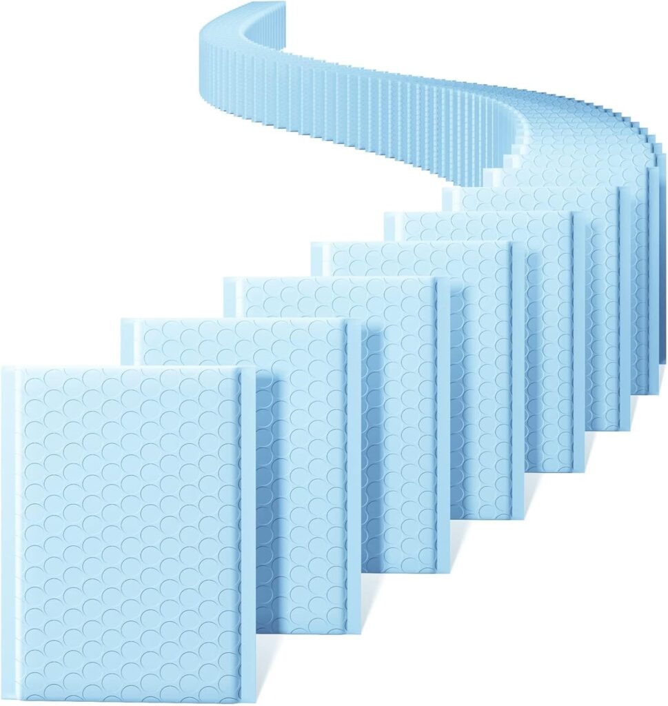 Switory Bubble-padded mailing envelopes – Bubble Mailer – 6x10" 25pcs – Light Blue