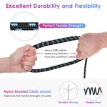 Sovvid Professional Guitar Cable 1.8M/6FT, Braided Guitar Lead Instrument Cables 6.35mm 1/4 Inch Jack Cord for Electric Guitar – Black Blue - Image 5