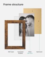 SONGMICS Four-by-six photo-frame set – 10 Frames – Rustic Brown – 1.8 kg - Image 6
