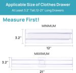 Vtopmart Adjustable drawer separator bars – Clear - Image 2