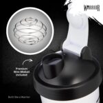 Warrior Protein Shaker Bottle, 600 ml, Wire Mixball, Clear – Clear 600ml - Image 2