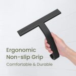 dancemoon JustHang Shower Squeegee, built-in hook, 25cm, black silicone – Classic Black - Image 5