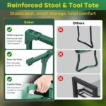 Folding garden kneeler and seat – Luxury version – Green - Image 6