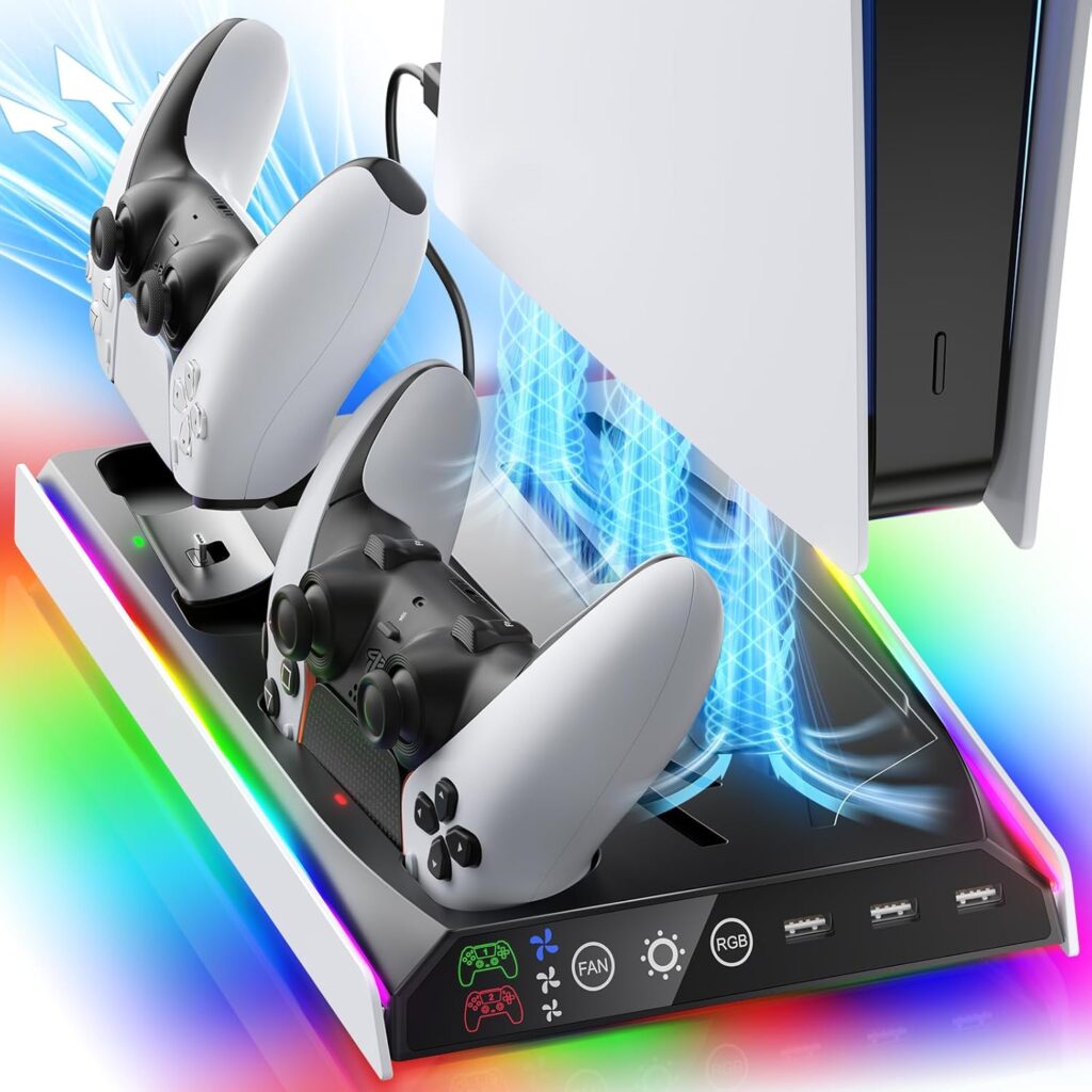 Fenolical Console cooling and controller charging stand – White