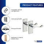 XFORT Lever door-handle pair – Polished Chrome - Image 3