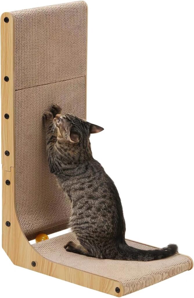 Wall-mounted cardboard cat scratcher – ST01 – brown