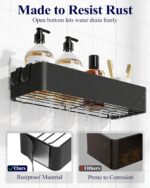 Kitsure adhesive shower caddies, 2 pack – Black - Image 6