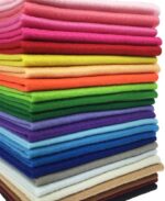 Felt craft fabric squares – Multicolour – 24-pack