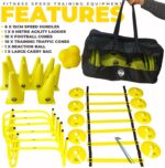 Football Master Football speed hurdle and ladder kit – 10 UK – Fluorescent Green - Image 7