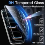 JETech Screen Protector for iPhone 17 Pro Max, 3-Pack | 9H Tempered Glass, HD Clear, Anti-Scratch Protection, Easy Installation Tool - Image 5