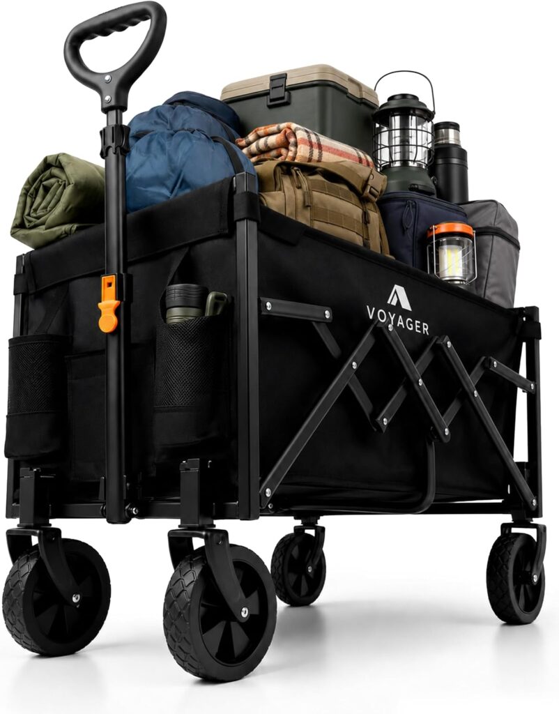 Voyager Collapsible camping wagon – Black (70l)