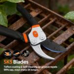 VOTREK Bypass pruning secateurs – Sunset Orange - Image 3
