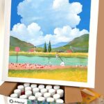 Artecho Acrylic Paints Set 18 Colors 2 Ounce/59ml with 10 Art Brushs – 1.06 l (Pack of 1) – 18 colours + 10 paint brushs - Image 7