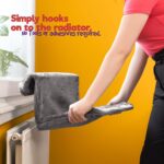 Radiator-mounted pet hammock bed – 46 x 30 x 25 cm (L x W x H) – Grey - Image 3