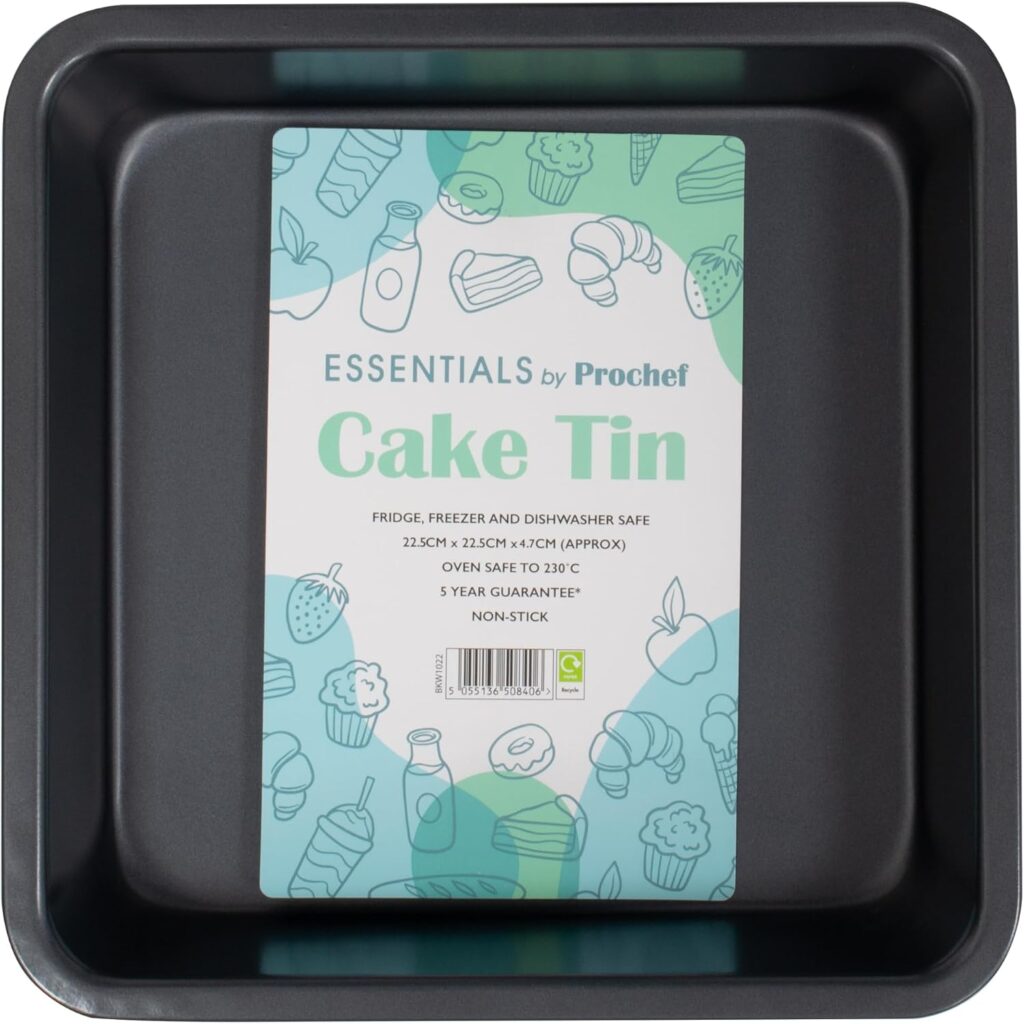 Square cake tin – One Size – 8 inches