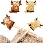 Apausvcm Knitting needle point protectors – Brown, Khaki – 4-pack