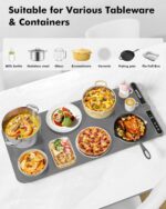 AMOSA Roll-up electric food warming mat – Grey - Image 4