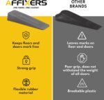 AFFIXERS Rubber door wedges, grey, 3 pack – Grey (Pack of 3) - Image 2