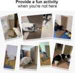 Wall-mounted cardboard cat scratcher – ST01 – brown - Image 6