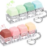 Clicky keyboard fidget keychain – Small – Warm B