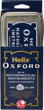 Helix Oxford Maths Set, 10-piece Storage Tin – 170525 – Oxford blue - Image 4