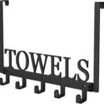 Joyoldelf Over-door multi-hook hanger – Black