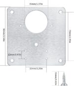 XiangJunly Cabinet hinge repair plates – Silver-4 – 4-pack - Image 2