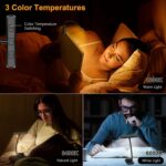 Gritin 19-LED rechargeable clip-on reading light – Black - Image 3