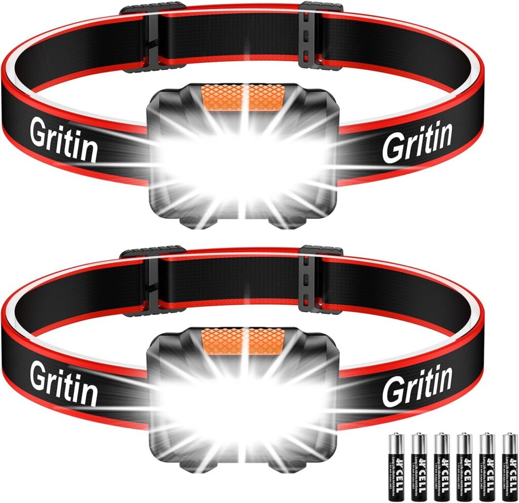Battery-powered head torches – Red&black