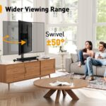 PERLEGEAR Universal Swivel TV Stand for 24-60 inch TVs up to 45kg – Black - Image 2