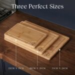 Deer & Oak Bamboo chopping-board set – Light Bamboo - Image 5