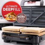 Breville Ultimate Deep Fill Toastie Maker | 2 Slice Sandwich Toaster | Removable Non-Stick Plates | Stainless Steel | Black [VST082] - Image 2