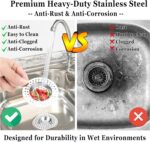 Toced Stainless Steel Kitchen Sink Strainer Plug – Silver 2 Pack - Image 3
