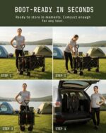 Voyager Collapsible camping wagon – Black (70l) - Image 9