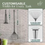 Pelle & Sol Adjustable 25-tine leaf rake – Black - Image 5