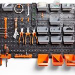 VonHaus Wall pegboard and bin storage kit – Grey