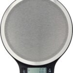 Amazon Basics Digital kitchen scales with LCD display (with batteries), Black and Stainless Steel, BPA free, Weighs up to 11 pounds