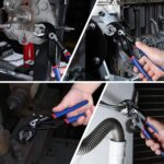WORKPRO Adjustable water-pump pliers – Blue Red Black Silver – 2-pack - Image 7
