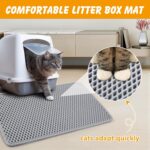Double-layer cat litter mat – 38×61 cm – Grey - Image 2