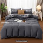 Utopia Bedding Microfibre duvet cover set – Double – Grey – 3-pack - Image 4